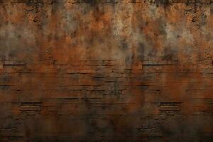 oxidado hierro pared textura, ai generado, ai generado foto