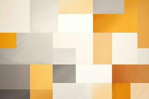 Abstract geometric gray yellow background with cubes. Generative AI photo