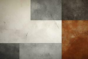 Abstract geometric gray brown background, empty space for design. Generative AI photo
