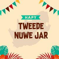 Tweede Nuwe Jaar Day illustration vector background. Vector eps 10