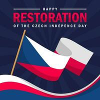 Restoration of the Czech Independence Day illustration vector background. Vector eps 10