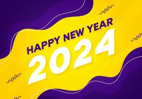 Happy New Year 2024 vector illustration. Vector illustration number 2024 for background, banner, greeting card. Vector eps 10