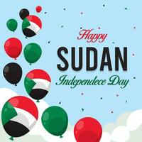 Sudan Independence Day illustration vector background. Vector eps 10