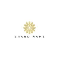 Abstract spiral golden shape for business and accounting logo isolated on a white background vector