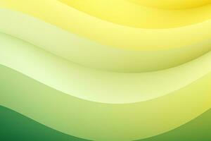 Simple yellow green background, wavy lines, gradient. Generative AI photo