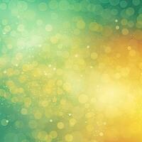 Green-yellow gradient background bokeh effect, splashes, glow. Generative AI photo