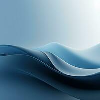 Simple elegant blue background for design, waves, empty space, surface. Generative AI photo