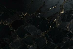 Marble texture, background, surface, black color. Generative AI photo
