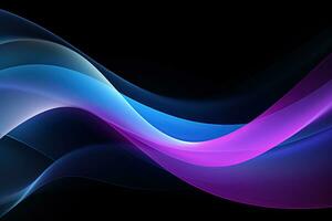 Blue purple gradient abstract background with smoke, neon, glow effect. Generative AI photo