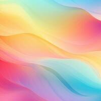 Multicolored gradient background. Abstract lines, waves, liquid effect, plastic, fabric. Banner, poster, wallpaper. Generative AI photo