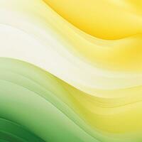 Simple yellow green background, wavy lines, gradient. Generative AI photo