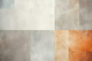 Abstract geometric gray brown background, empty space for design. Generative AI photo