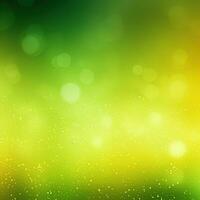 Green-yellow gradient background bokeh effect, splashes, glow. Generative AI photo