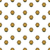 Beautiful seamless sunflower pattern design for decorating, backdrop, fabric, wallpaper and etc. vector