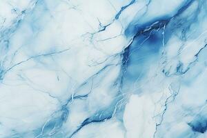 Blue marble, abstract background for design. Generative AI photo