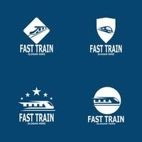 Fast Train icon Logo Vector Template