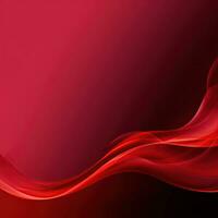Abstract red background, wavy lines, gradient. Banner design, place for text, surface. Generative AI photo