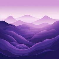 Purple abstract background with the effect of waves, lines, fog. Gradient, design, place for text. Generative AI photo