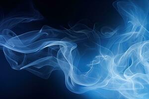 Simple abstract blue and black background with smoke effect. Generative AI photo