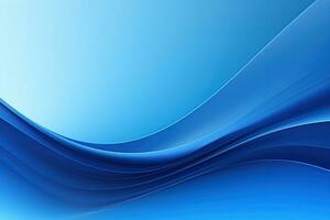 Simple elegant blue background for design, waves, empty space, surface. Generative AI photo