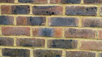 texture background of red brick wall photo