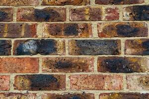 texture background of red brick wall photo