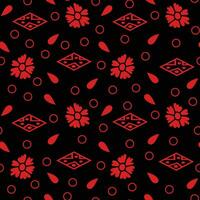 Pretty Abstract floral vector pattern four color textile.eps