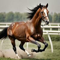 Unbridled Freedom Horses Galloping in the Open Pasture photo