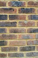 texture background of red brick wall photo