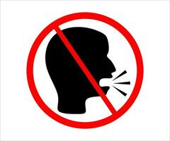 Do Not Make Noise Sign Vector