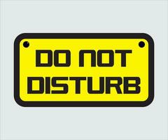 Do Not Disturb Sign Vector