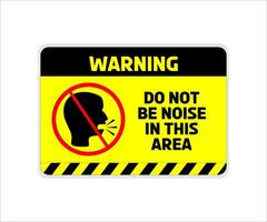 Do Not Make Noise Sign Vector