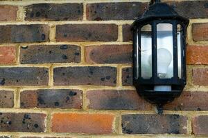 texture background of red brick wall photo