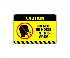 Do Not Make Noise Sign Vector