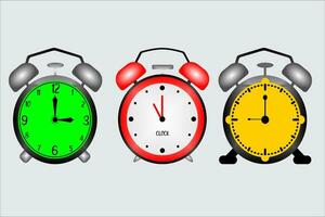 conjunto de alarma reloj ilustración vector