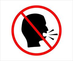 Do Not Make Noise Sign Vector