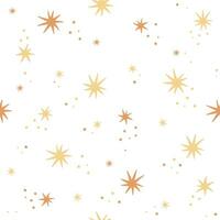 seamless kids pattern with stars in boho colors vector