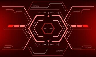 hud ciencia ficción interfaz pantalla ver rojo geométrico diseño virtual realidad futurista tecnología creativo monitor vector
