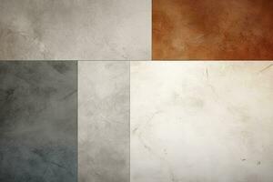 Abstract geometric gray brown background, empty space for design. Generative AI photo