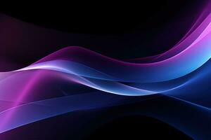 Blue purple gradient abstract background with smoke, neon, glow effect. Generative AI photo