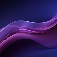 Purple abstract background with the effect of waves, lines, fog. Gradient, design, place for text. Generative AI photo