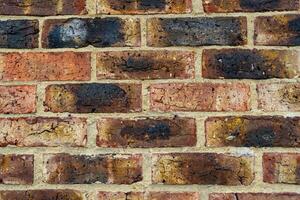 texture background of red brick wall photo