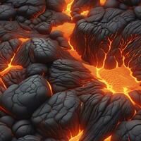 Ai generated content. Inferno Unleashed The Fiery Power of a Volcanic Eruption photo