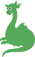 Green cartoon dragon for decoration and design. png