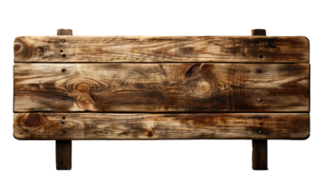 avvicinamento di un vuoto Marrone di legno cartello, isolato su un' chiaro trasparente sfondo, Vintage ▾ fascino e rustico eleganza legna cartello, ai generativo png