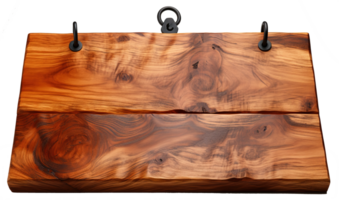 de cerca de un vacío marrón de madera firmar, aislado en un claro transparente fondo, Clásico encanto y rústico elegancia madera firmar, ai generativo png