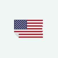 America flag icon vector