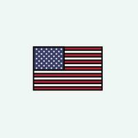 America bandera icono vector