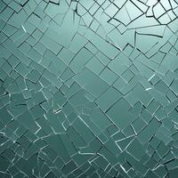 Ai generated content. Shattered Reality Broken Glass in Closeup photo