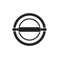 rolling pin icon logo vector design template illustration